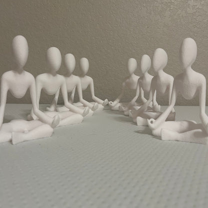 Medito floating meditation sculpture, 3D printed decor. Design by Collecticraft.