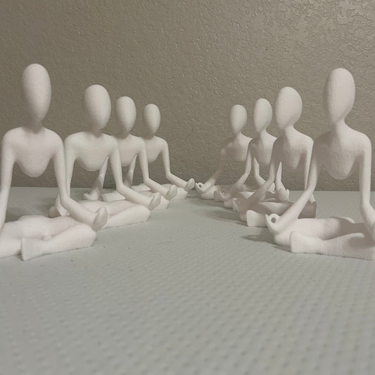 Medito floating meditation sculpture, 3D printed decor. Design by Collecticraft.