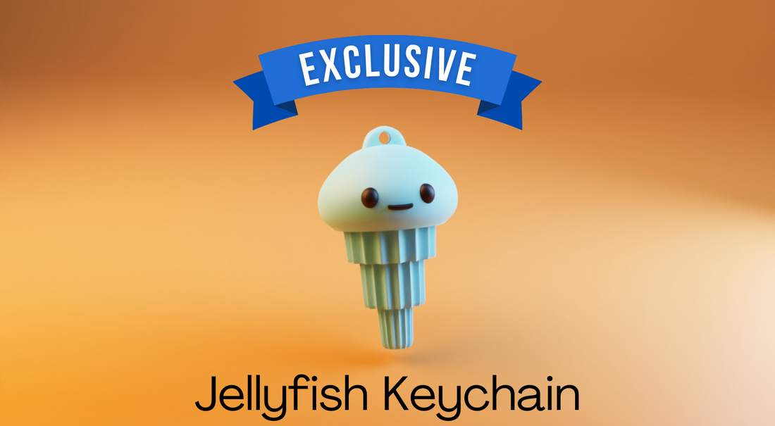 Jellyfish Keychain | Quirky 3D Printed Accessory