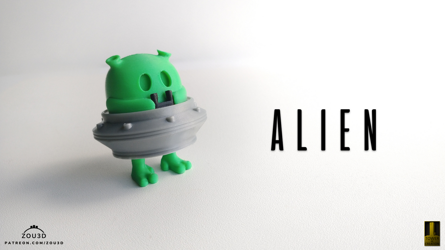 Alien 3D Printed Figurine | Unique Desk Decoration