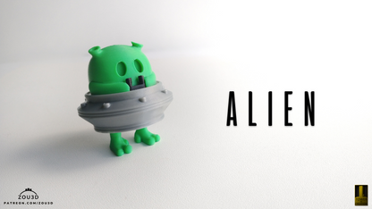 Alien 3D Printed Figurine | Unique Desk Decoration