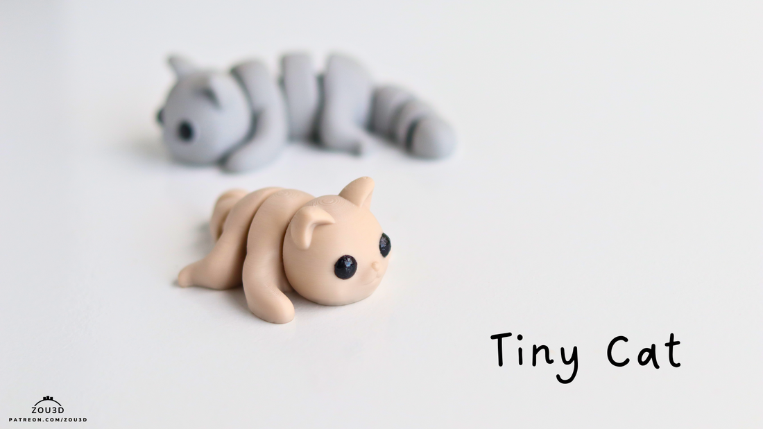 Tiny Baby Cat 3D Print | Adorable Cat Figurine