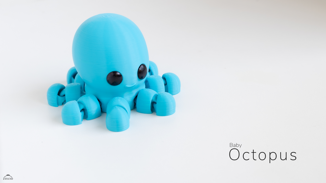 Baby Octopus 3D Print | Cute Ocean Creature Decor