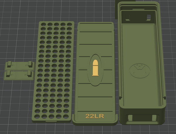 .22LR Ammo Box – 100-Round Snap-Lock Storage Case