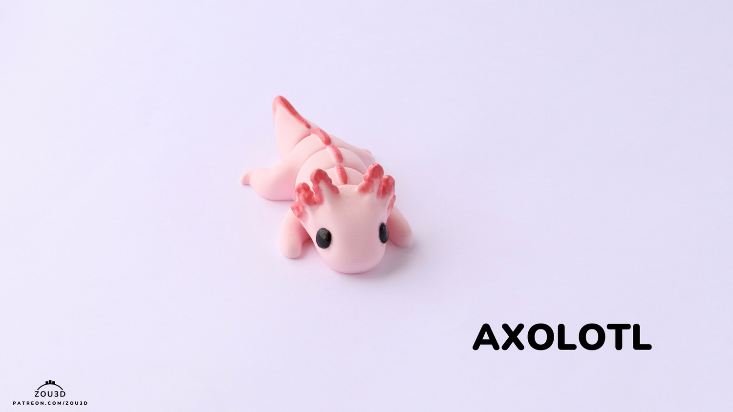 Baby Axolotl 3D Print | Charming Desk Companion