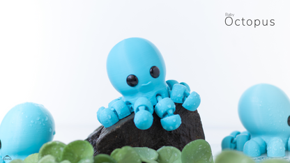 Baby Octopus 3D Print | Cute Ocean Creature Decor