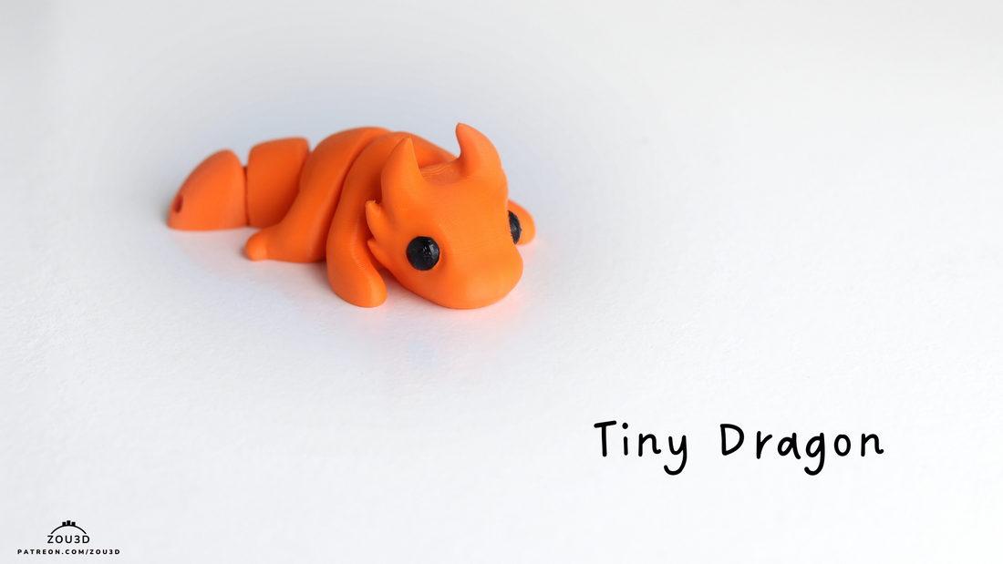 Tiny Dragon 3D Print | Whimsical Desk Decor