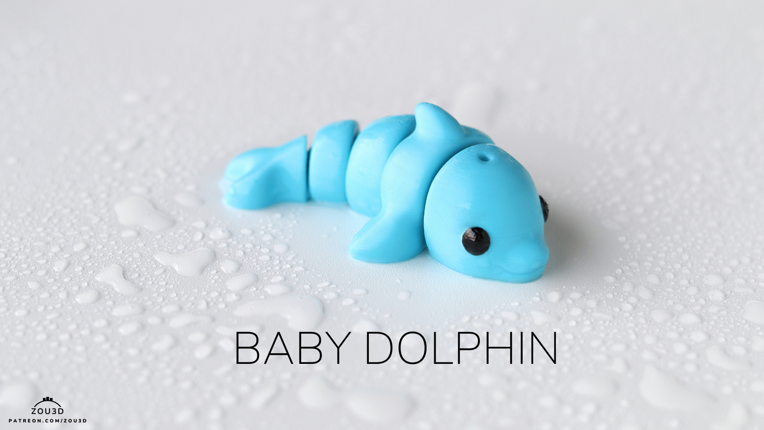 Baby Dolphin 3D Print | Cute &amp; Playful Decor