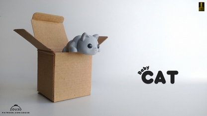 Baby Cat 3D Print | Adorable Lifelike Figurine