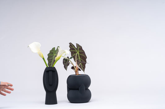 83 Vase, 3D printed ribbed modern vase. Design by Kowafatcompany.
