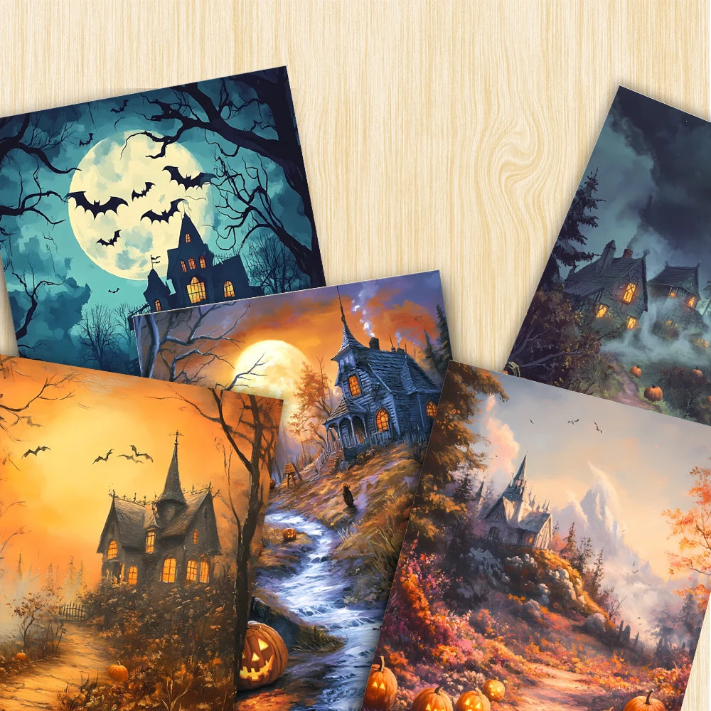 Halloween Watercolor Postcards
