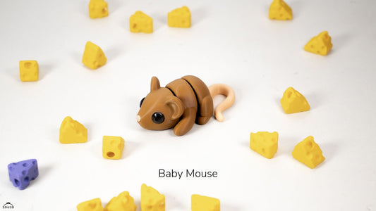 Baby Mouse figure, 3D printed model designed by ZOU3D