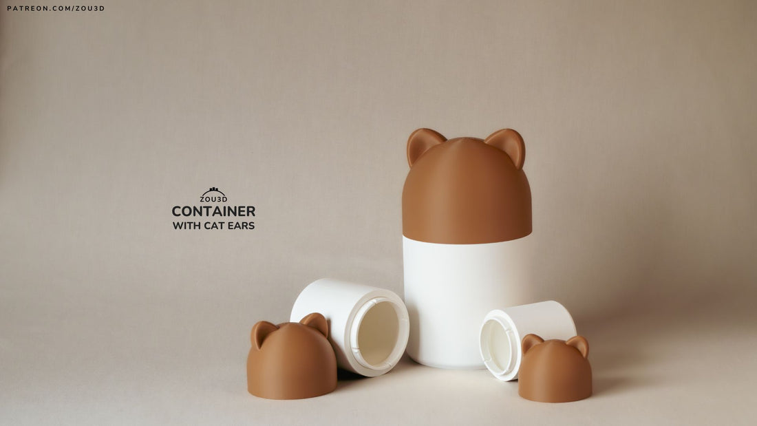 Container With Cat Ears | Cute &amp; Practical Storage