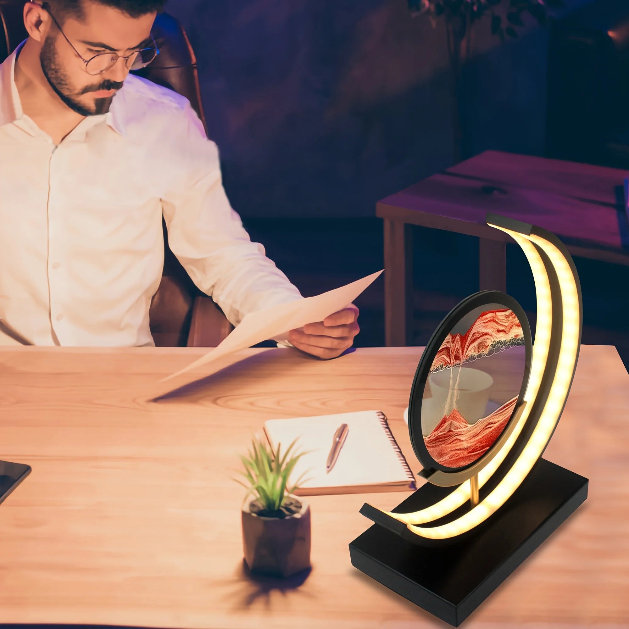 3D Moving Sand Art Lamp