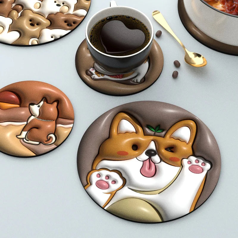 3D Animal Silicone Coasters