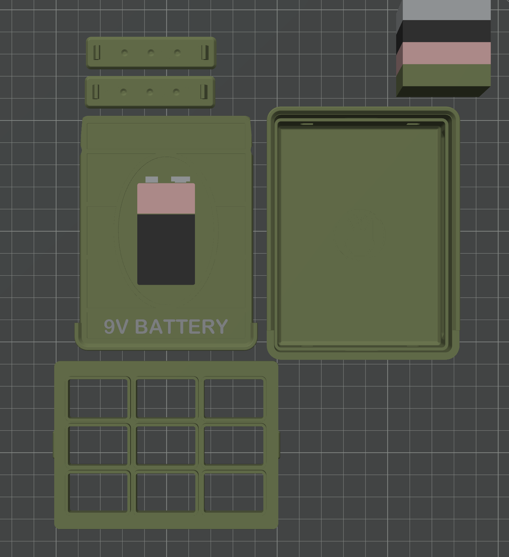 9V battery organizer included in the SquigglePrintz Battery Organizer Starter Bundle