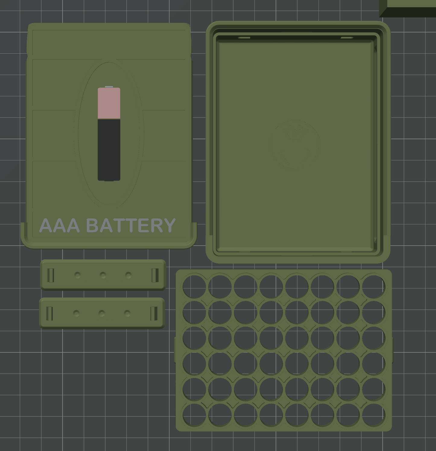 AAA battery organizer included in the SquigglePrintz Battery Organizer Starter Bundle