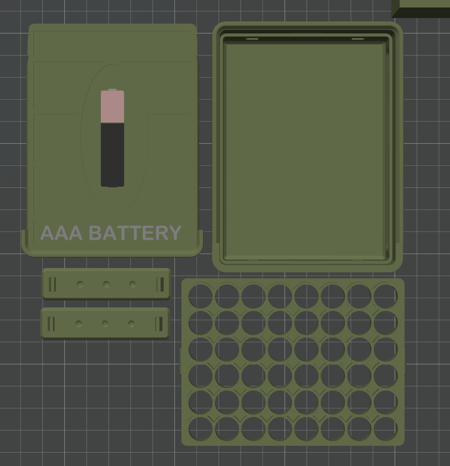 AAA battery organizer included in the SquigglePrintz Battery Organizer Starter Bundle