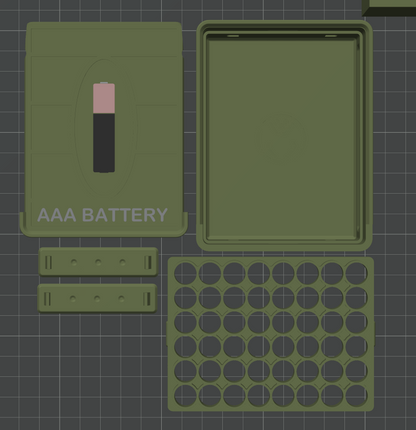 AAA battery organizer included in the SquigglePrintz Battery Organizer Starter Bundle