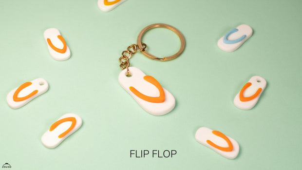 Flip Flop Keychain (Left &amp; Right) | Fun Summer Accessory