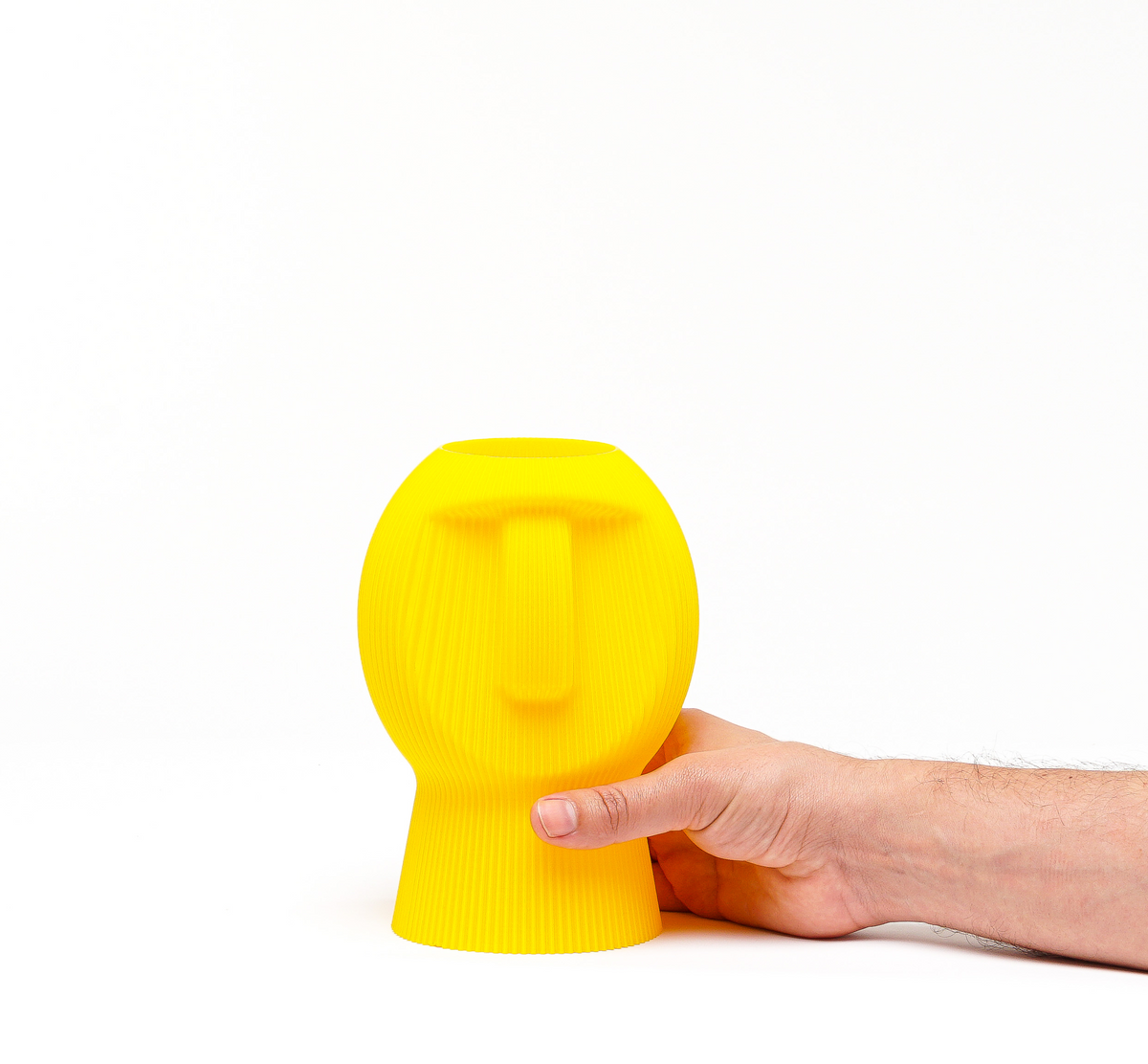 Chubby Dude, 3D printed rounded character sculpture. Design by Kowafatcompany.