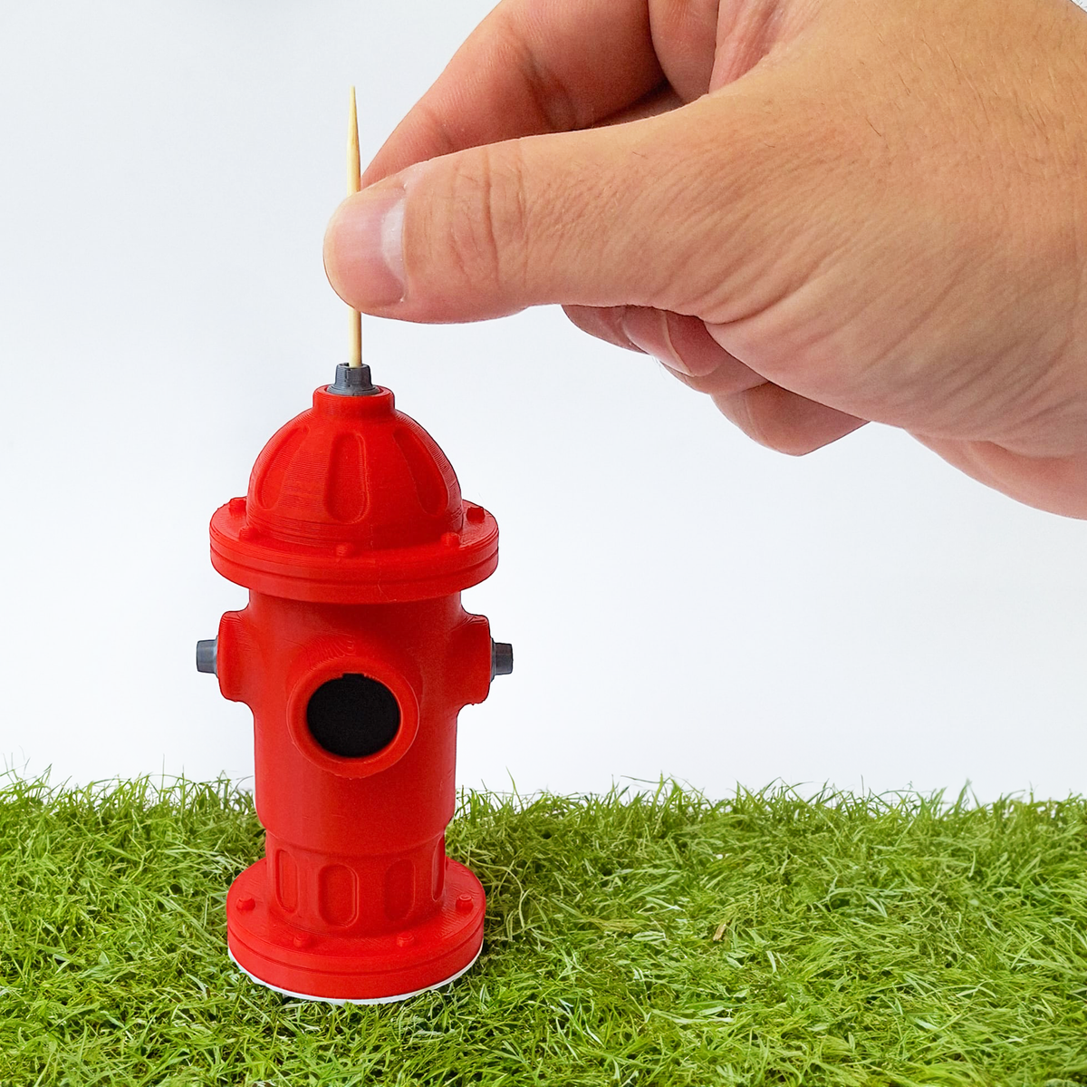 Fire hydrant dispenser shown from another angle.