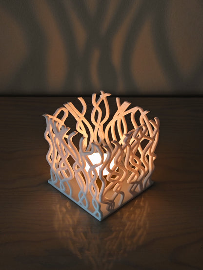 Close view of the Algaecube lattice structure.