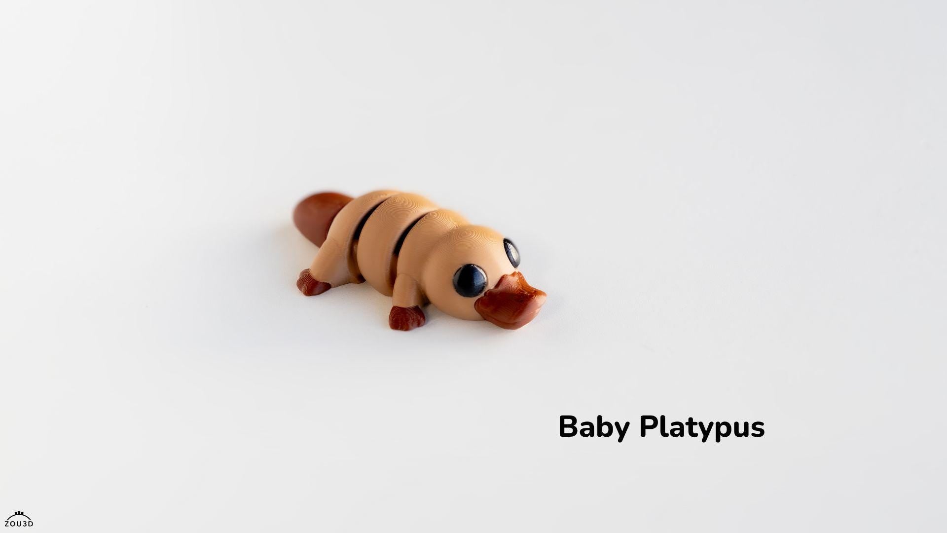 Baby Platypus Keychain 3D Printed
